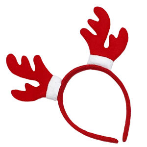 iCantiq Bando Natal Tanduk Rusa Motif Polos Dewasa Anak | Bandana Natal Christmas | Bando Rusa Lucu