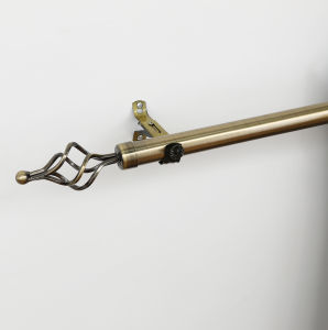 European Lightweight Luxury Retractable Curtain Rod Mute Ring Thickened Aluminum Alloy Home Decor Curtain Rod Hooks And Brackets