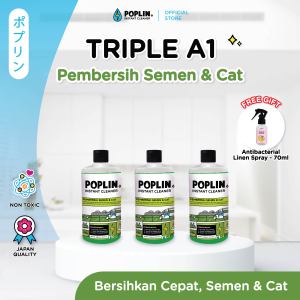 POPLIN PAKET TRIPLE A1 - 3 BOTOL PEMBERSIH SEMEN DAN CAT