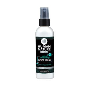 Human Nature Deodorizing Foot Spray for Men 100ml 100% Natural with Tea Trea Oil and Aloe Extract | Antibacterial Deodorizing Purifying Refreshing Relaxing Fast-Drying (No Harmful Chemicals)