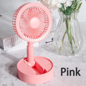 New Mini Portable Air Cooling Silent Fan Adjustable USB Rechargeable Cute Small Fan Three Speed Handy Handheld Foldable Fan Desktop Telescopic Strong Wind Charging Fan