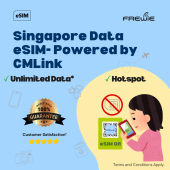 Unlimited Singapore eSIM 1GB/2GB Daily for 1-10 Days Data Roaming | QR Code via Email - By CMLink