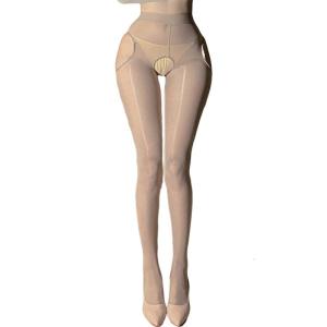 Quần bó sát cho phụ nữ Đai nịt bít tất eo cao kiểm soát hàng đầu pantyhose cắt ra đồ lót vớ xà cạp Hàng dệt kim