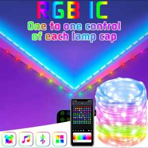 Lampu Led string runing 5M sensor suara USB Lampu kamar aesthetic lampu tmblr sensor suara