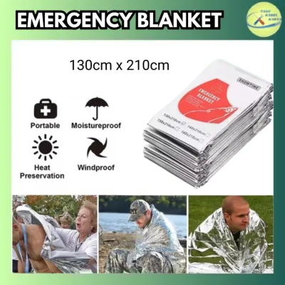 Emergency Blanket / Selimut Darurat / Thermal Blanket Aluminium Foil untuk Survival Outdoor Camping