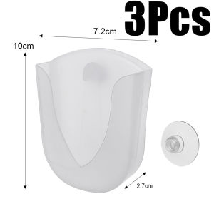 【On Sale】3Pcs ที่ตักข้าวแบบมีกาวในตัวสำหรับใช้ในครัวเรือนที่ตักช้อนกินข้าวแบบถอดออกได้สำหรับชั้นวางของในห้องครัว