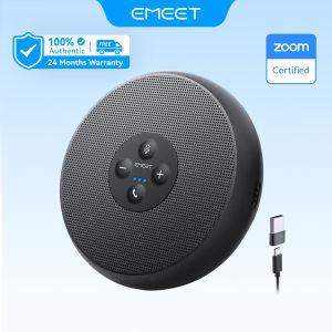 EMEET M1A Zoom-Certified USB Speakerphone 2 Mics Full Duplex Noise Cancellation Portable for Meetings & Home Office