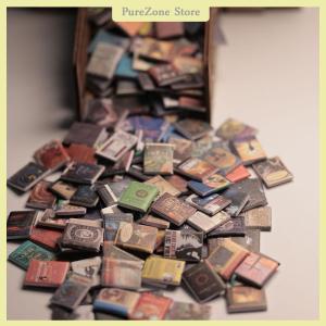 [PureZone] 200pcs Miniatures Doll House Books Anxiety Bookshelf Accessories Mini Books Accessories For Decoration Dolls House Miniature