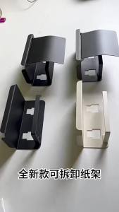 [SG Seller]No Drill Tissue Roll Holder with Shelf Multifunctional Toilet Paper Rack Waterproof Tissue Roll Holder