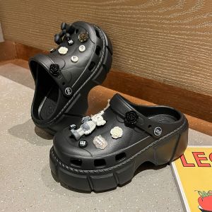 [Free Shipping] New Fashionable Bow-Knot Home Slippers Non-Slip Beach Sandals Thick-Soled Platform Clogs For Women Summer Style