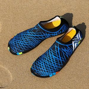 Women's Lightweight Breathable Water Shoes - Slip-On Striped Beach & Stream Shoes with Soft Sole Mesh Upper & Non-Slip Rubber Outsole for Swimming Surfing Snorkeling Hiking - Spring/Summer Outdoor Casual