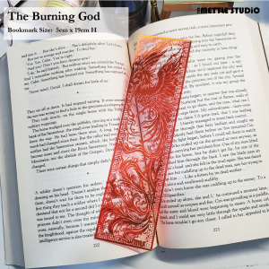 TMS | R.F. Kuang Bookmarks – The Poppy War The Dragon Republic The Burning God (flower dragon phoenix)