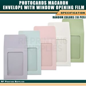 RF Printing - 10PCS Macaron Envelope with Window Film Photocard Case (Random)