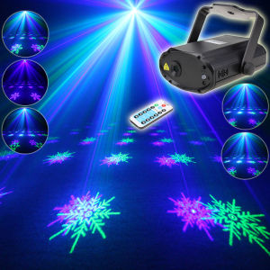 ESHINY T174 Remote MINI Blue Green 6 snowflake Patterns Projector Light DJ Environment KTV Room Dance Disco Bar Wedding Home Party Holiday Xmas Stage Lighting Effect Lights Laser Show