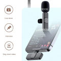 K8 Mikrofon Nirkabel Wireless Pasang dan mainkan Lavalier Mic Portabel Audio Video pembuatan Rekaman HP Klip Android Mic Wireless USB Type C. 