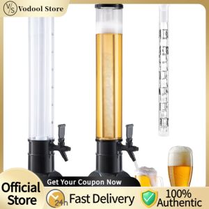 Heavy Duty 3L Beer Dispenser with Spigot and LED Ice Tube for Commercial and Home Use Perfect for Cold Beer Display