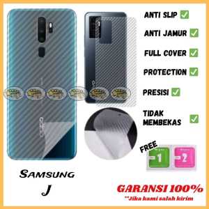 SKIN CARBON GARSKIN SAMSUNG J1 ACE J2 J3 J4 J5 J6 J7 J8 2018 CORE GRAND PRO PRIME PLUS anti jamur