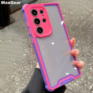Heavy-Duty Shockproof Bright Case For Samsung Galaxy S25 S24 Plus Ultra S25Ultra S25Plus Transparent Military Hard Armor Cover