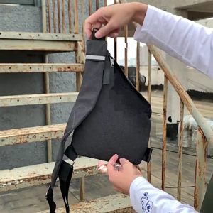 Anti-Theft Crossbody Chest Bag for Earphones and Glasses and Smooth Zipper Magnetic Closure for Safe Outdoor Activities
