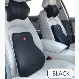 Car Headrest Set Memory Foam Pillow Car Backrest Cushion Waist Protector Lumbar Support Pillow