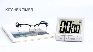Large Screen Kitchen Timer Electronic Mini Countdown Baking Cooking Alarm Clock Positive/Countdown Dual Mode 液晶数字定时器