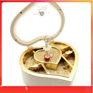 Amazthing Single Love Shape Music Box/ Kotak Musik with Dancer Birthday/Valentine Gift 心形音乐盒
