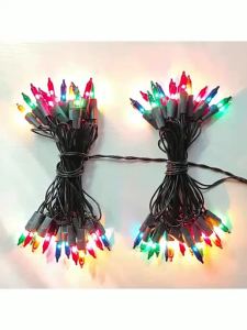 《1113》Colorful Light Starry High Quality Wool Bulb Tungsten Bulb Lighting Chain New Year Christmas Tree Retro Bedroom Decorative Lamp