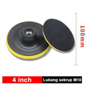 German tools Tatakan amplas (COD) 4 INCH Polishing 100mm gerinda M10 Tatakan amplas bor Bantalan Amplas Tempel Gerinda Amplas Velcro Perekat Amplas 4"