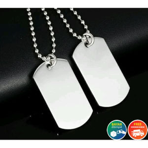 Army Liontin Silver Polos Kalung Necklace Pendant Titanium