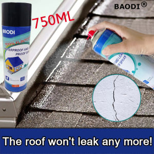 【Repair cracks waterproof】750MLwaterproof spray sealant,High temperature resistanceleak roof,tensile crack resistancewaterproofing paint for concrete,sealant spray for concrete,flexible rubber coating spray