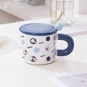 การ์ตูนคู่รักของขวัญถ้วยเซรามิกสุนัขน่ารัก วัสดุเซรามิก แก้วมัค แก้วน้ำชา แก้วกาแฟ สามารถมอบเป็นของขวัญได้ ความจุ 350 มล