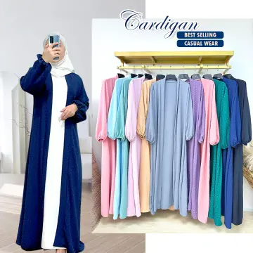 Long cardigan muslimah hotsell