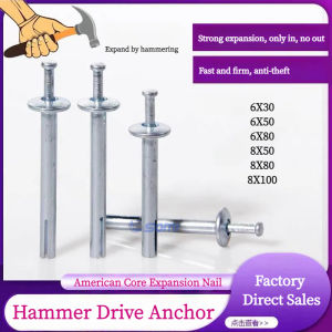 (10PCS-5PCS) Hammer Drive Anchor For Daywall Track Zinc Alloy Concrete Anchor M6 M8