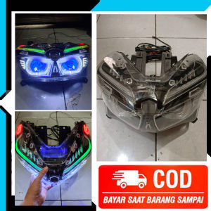 LAMPU DEPAN VARIO NEW 125 150 TH 2018 - 2023 PAKET LENGKAP COSTUM BILED HIGH QUALITY