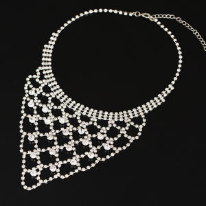 New European and American jewelry exquisite multi-row diamond-encrusted necklace retro celebrity womens jewelry
