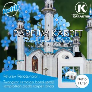 Parfum Karpet aroma Jannatul Firdaus | Pewangi Sajadah Harum Segar | Uk 1 liter | Bisa Cod