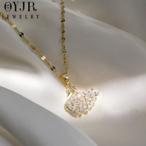 OYJR Dây chuyền nữ TITAN NGUYÊN CHẤT vòng cổ thiên nga KHÔNG GỈ đính đá pha lê cao cấp trang sức nữ thời trang sang trọng