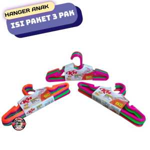 ( isi 3 pak ) Gantungan Baju Anak / Hanger DORA Baju Anak