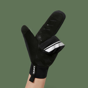 Santic Cycling Gloves: Men & Women Winter Shockproof Thermal Windproof Full Finger Sports Bike Bicycle Gloves