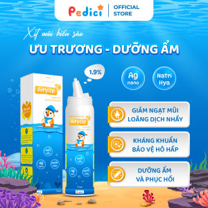 Xịt mũi Ưu trương kết hợp Dưỡng ẩm và Kháng khuẩn Nano Bạc - AiryUp 1.9% - Công nghệ B.O.V (75ml)