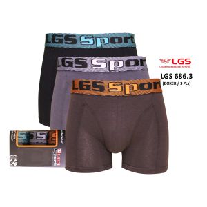 Celana Dalam Boxer Pria LGS LEMN 686 Isi 3 Pcs