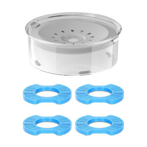 Dog Water Bowl Floating With Filter No Wet Mouth No Splash Large Capacity Fully Transparent Pet Water Bowl