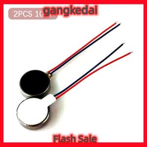 Gangke 2 PCS 1027 Mini Vibration Motors DC 3V 12000rpm Flat Button-Type Micro DC Vibrating Motor For Mobile Cell Phone Pager
