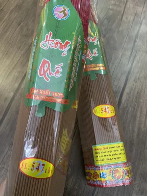 Nhang Hương Quế nhãn xanh 30cm 40cm - 547 cây [ Chính Hãng Tường Thịnh ]