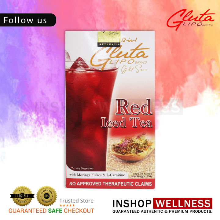Variation Gluta Lipo Red Ice Tea Juice Whitening and Slimming