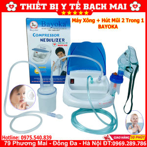 Máy Xông Hút 2 Trong 1 BAYOKA - Xông Khí Dung + Hút Mũi Khoẻ