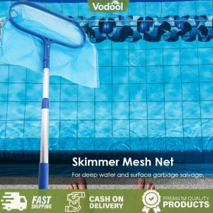 [Vodool Sport Center]Swimming Pool Skimmer Net w/Telescopic Pole Ponds Cleaning Debris Leaf Rake