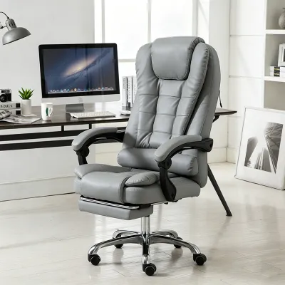 JYHOME Ergonomic Office Chair Computer Chair Leather Boss chair Gaming Chair Massagechair Reclining with Footrest