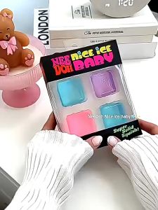 Needoh Mini Style 4 in 1 Mini Ice Cube Maltose Stress Relief Squeeze Toy Bounce Back High Appearance Boxed Soft Portable