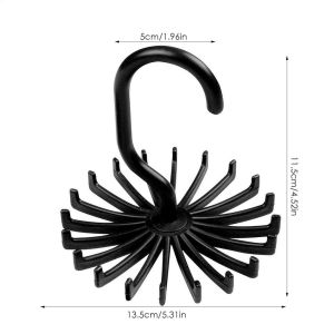 360° Rotating Tie & Scarf Organizer - Space Saving Hanger for Belts Necklaces & Accessories